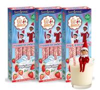 Elf on the Shelf Quick Milk Magic Sippers - Flavoured Milkshake Drink Mix - Fun Christmas for Kids - Multi-Pack Gift Idea (Frosted Strawberry)
