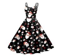 Elf Outfits For Women, Plus Size Dress Women'S Christmas Snowflakes Xmas Elf Christmas Swing Dress Women Occasion Dresses Tree Costume Adult Womens Santa Costume