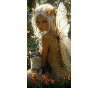 Elf Paint by Numbers for Adults Beginner, Painting by Numbers Adults No Easel, Without Frame DIY Color Oil Painting Acrylic Paints, Gifts for Women Kits Art Crafts Home Decor 40x80cm/16x32in J0L-1357