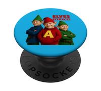 Elf Parody Trio Cheerful Christmas Festivity PopSockets Adhesive PopGrip