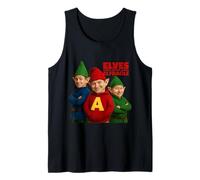 Elf Parody Trio Cheerful Christmas Festivity Tank Top
