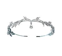 Elf Princess Tiara,head jewellery for women,1pcs Fairy Headdress Headband Crown Adjustable Headwear Retro Round Princess Bridal Wedding Role Playing Party Ball Cosplay Accessorie(Silver)