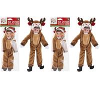 Elf Reindeer with Antlers Outfit | Pack of 1 | Brown | 12 cm x 45 cm x 35 cm