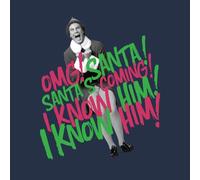 Elf Santa! I Know Him! Women's Christmas T-Shirt - Navy - S