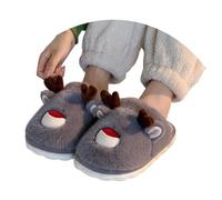 Elf Slippers, Cozy Winter Slippers For Indoor Shoes With Sole Soft Fleece Comfortable Home Footwear Ideal For (Grey, 11-12)