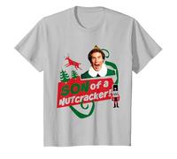 Elf Son of A Nutcracker T-Shirt, Youth, Silver Grey, Small