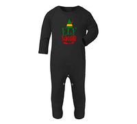 Elf Squad [BCX] Baby Romper Jumpsuit with feet, 3-6 Months, Black