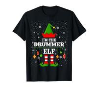 Elf Squad Matching Family I'm The Drummer Elf Christmas T-Shirt