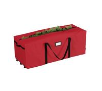 Elf Stor Premium Red Rolling Duffle Bag Style Christmas Tree Storage Bag