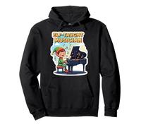 Elf Taught Musician Funny Christmas Pianist Piano Player Fun Pullover Hoodie