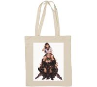 Elf Warrior and Schoolgirl Pose Natural Cotton Tote Bag White