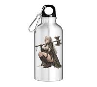 Elf Warrior Holding Large Axe Tourist Water Bottle Silver