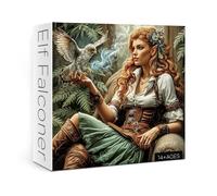 Elf Women Owl Puzzles for Adults 1000 Pieces Nature, Magic Forest Bird Tree Scenery Art Jigsaw Puzzles, Impossible Hard Difficult Challenging Aesthetic Garden Puzzle