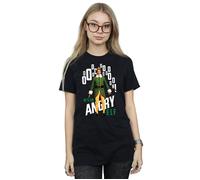 Elf Women's Angry Cotton Boyfriend T-Shirt in Black | Size: Medium Elf Black M
