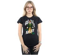 Elf Women's Angry Cotton T-Shirt in Black | Size: Medium Elf Black M