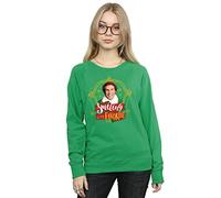 Elf Women's Buddy Smiling Sweatshirt Large Irish Green