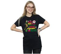 Elf Women's Christmas Cheer Cotton Boyfriend T-Shirt in Black | Size: Small Elf Black S