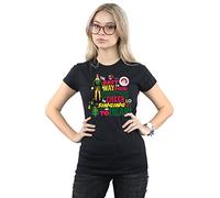 Elf Women's Christmas Cheer T-Shirt XX-Large Black