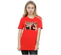 Elf Women's Christmas Store Cheer Cotton Boyfriend T-Shirt in Red | Size: Large Elf Red L