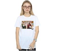 Elf Women's Christmas Store Cheer Cotton Boyfriend T-Shirt in White | Size: Medium Elf White M