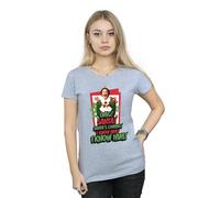 Elf Women's OMG Santa Cotton T-Shirt in Grey | Size: 2XL Elf Grey 2XL
