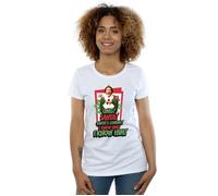 Elf Women's OMG Santa Cotton T-Shirt in White | Size: 2XL Elf White 2XL
