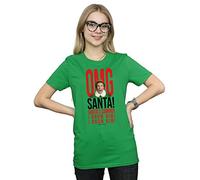 Elf Women's OMG Santa I Know Him Boyfriend Fit T-Shirt Irish Green Medium