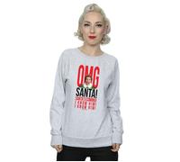 Elf Women's OMG Santa I Know Him Sweatshirt in Grey | Size: Small Elf Grey S
