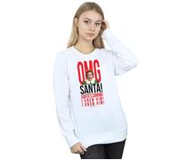 Elf Women's OMG Santa I Know Him Sweatshirt in White | Size: 2XL Elf White 2XL