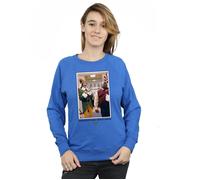 Elf Women's OMG Santa Photo Sweatshirt in Blue | Size: Medium Elf Blue M