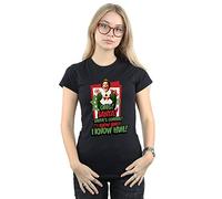 Elf Women's OMG Santa T-Shirt Medium Black