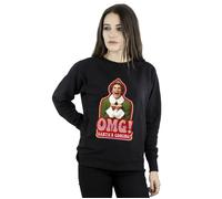 Elf Women's Santa´s Coming Sweatshirt in Black | Size: 2XL Elf Black 2XL