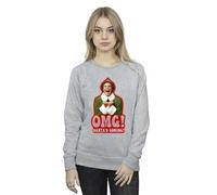 Elf Women's Santa´s Coming Sweatshirt in Grey | Size: 2XL Elf Grey 2XL
