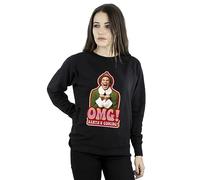 Elf Women's Santa's Coming Sweatshirt Black XXXXX-Large