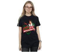 Elf Women's Son Of A Nutcracker Cotton Boyfriend T-Shirt in Black | Size: 3XL Elf Black 3XL