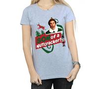 Elf Women's Son Of A Nutcracker Cotton T-Shirt in Grey | Size: XL Elf Grey XL