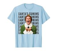 Elf Xmas Movie Will Ferrell Buddy Santa Holiday Classic Fun T-Shirt, Men, Baby Blue, 3X-Large