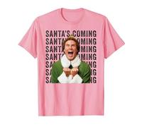 Elf Xmas Movie Will Ferrell Buddy Santa Holiday Classic Fun T-Shirt, Men, Pink, Small