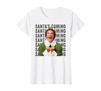 Elf Xmas Movie Will Ferrell Buddy Santa Holiday Classic Fun T-Shirt, Women, White, 3X-Large