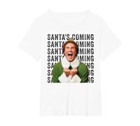 Elf Xmas Movie Will Ferrell Buddy Santa Holiday Classic Fun T-Shirt, Women's Plus, White, 4X