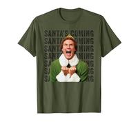 Elf Xmas Movie Will Ferrell Buddy Santa Holiday Fun Classic T-Shirt, Men, Olive Green, 3X-Large