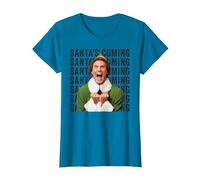 Elf Xmas Movie Will Ferrell Buddy Santa Holiday Fun Classic T-Shirt, Women, Sapphire Blue, 3X-Large
