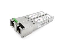 Elfcam® - 1 Pair 10Gbps SFP+ BiDi Fiber Transceiver Module 1270nm/1330nm, with SC Simplex Single Mode Fiber Port, Compatible with Cisco, DDM 20km