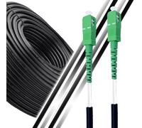 Elfcam® - 100m/328ft Outdoor and Indoor Fiber Optic Cable, Simplex Singlemode SC/APC to SC/APC for Orange SFR and Bouygues, 100 Meters