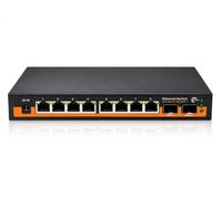 Elfcam® - 10Gb Fiber Optic Switch with 2 Ports 10G SFP+ and 8 Ports 2.5 Gigabit Ethernet RJ45, Plug & Play Unmanaged