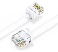 Elfcam® - 10m Slim Cat 6 Ethernet Cable, LAN WAN Network Cable Cat6 32AWG,Ultra Slim White (10 metres)