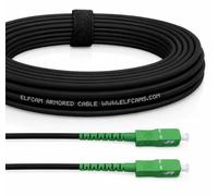 Elfcam® - 150m/492ft Armored Fiber Optic Cable for Outdoor and Indoor SCA to SCA Simplex Singlemode, Compatible with FTTH Cables, 150 Meters