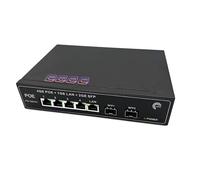 Elfcam - 1G & 10G Network Switches - SFP Uplink, PoE & Non-PoE, 4 to 16 Ports - With UK Plug-2 SFP 1.25G + 1 RJ45 Uplink + 4 RJ45 1G PoE Ports