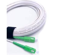 Elfcam - Fiber Optic Cable SC/APC to SC/APC Simplex Singlemode 9/125μm, Compatible with FTTH Cables, White (1M)