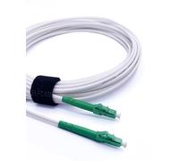 Elfcam® - 20m Fiber Optic Cable LC/APC to LC/APC Simplex Singlemode 9/125μm LSZH, Compatible with FTTH Cables, White 20 Meter